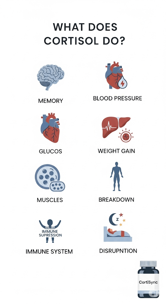 Infographic: 7 ways cortisol affects your body systems and health